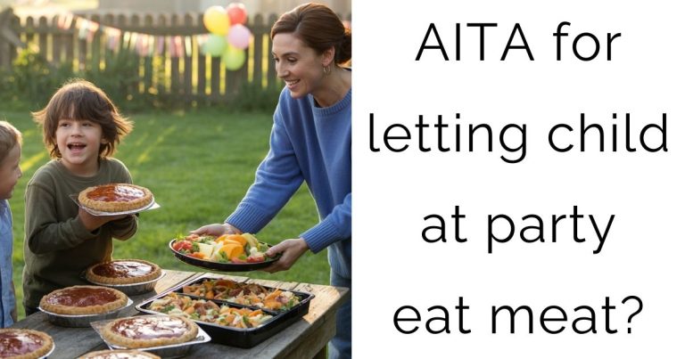 AITA for letting child at party eat meat?