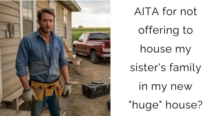 AITA for not offering to house my sister’s family in my new “huge” house?