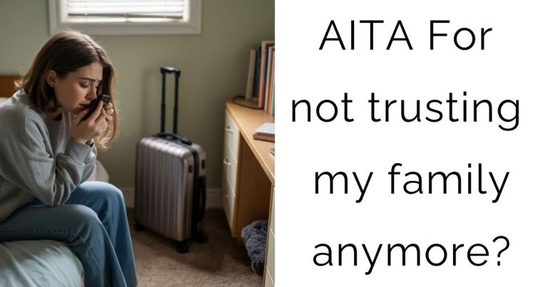 AITA For not trusting my family anymore?