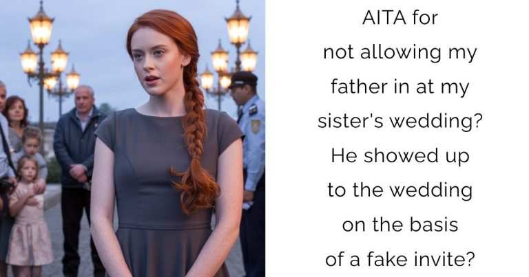 AITA for not allowing my father in at my sister’s wedding? He showed up to the wedding on the basis of a fake invite?