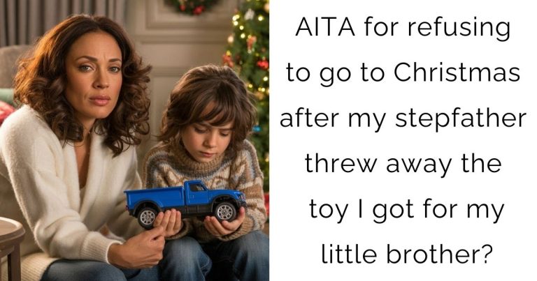 AITA for refusing to go to Christmas after my stepfather threw away the toy I got for my little brother?