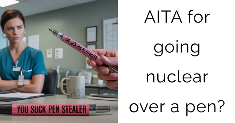 AITA for going nuclear over a pen?