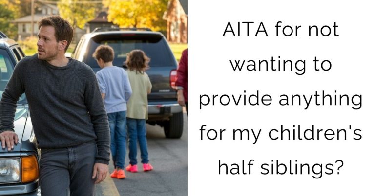 AITA for not wanting to provide anything for my children’s half siblings?
