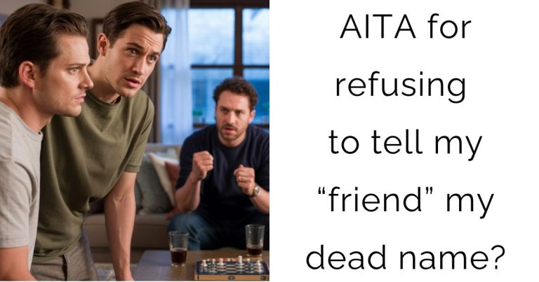 AITA for refusing to tell my “friend” my dead name?