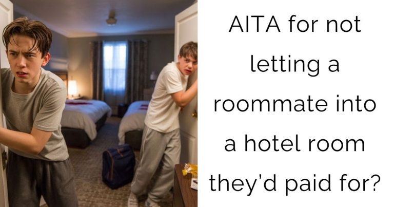 AITA for not letting a roommate into a hotel room they’d paid for?