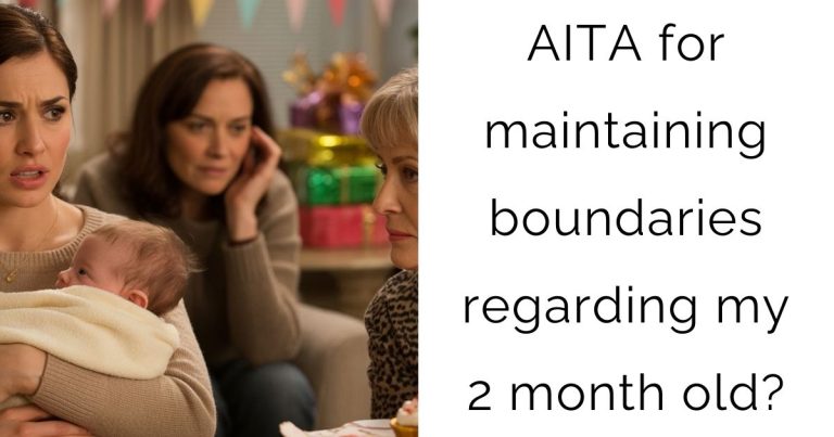 AITA for maintaining boundaries regarding my 2 month old?