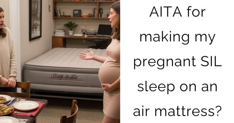 AITA for making my pregnant SIL sleep on an air mattress?
