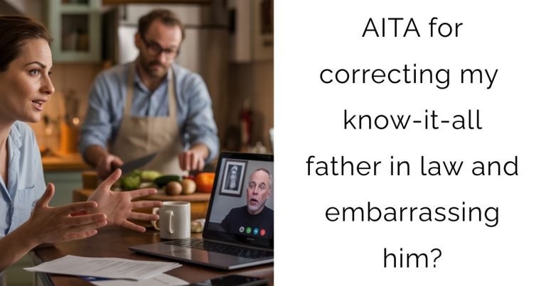 AITA for correcting my know-it-all father in law and embarrassing him?