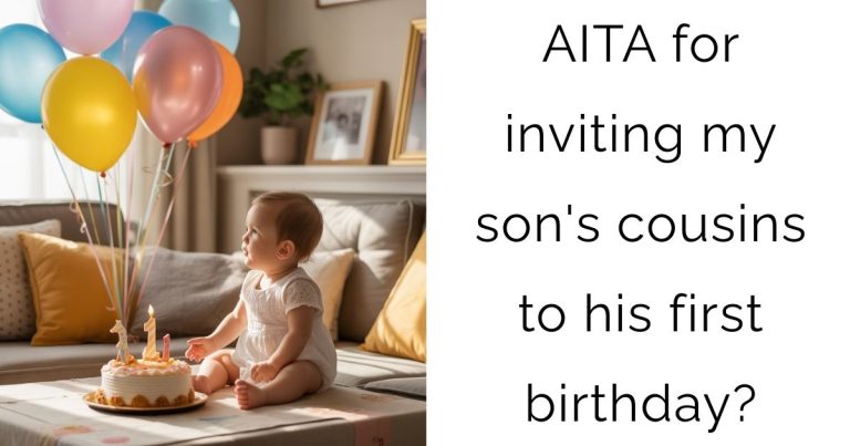 AITA for inviting my son’s cousins to his first birthday?
