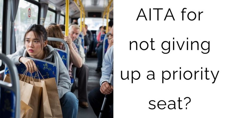 AITA for not giving up a priority seat?