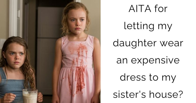 AITA for letting my daughter wear an expensive dress to my sister’s house?