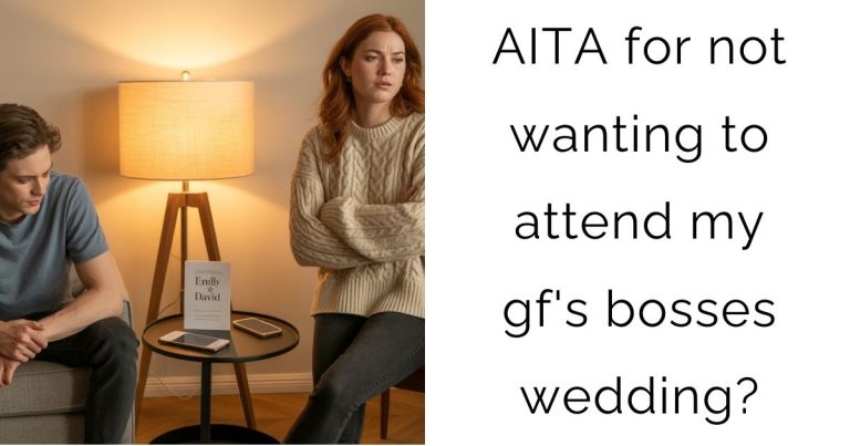 AITA for not wanting to attend my gf’s bosses wedding?