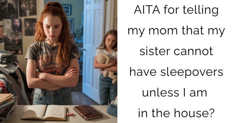 AITA for telling my mom that my sister cannot have sleepovers unless I am in the house?