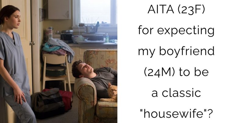 AITA (23F) for expecting my boyfriend (24M) to be a classic “housewife”?