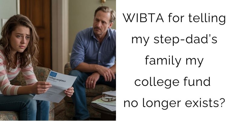WIBTA for telling my step-dad’s family my college fund no longer exists?