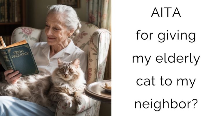 AITA for giving my elderly cat to my neighbor?