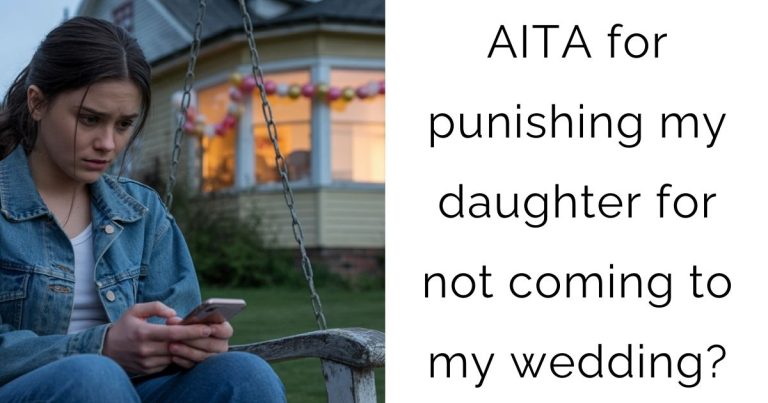 AITA for punishing my daughter for not coming to my wedding?
