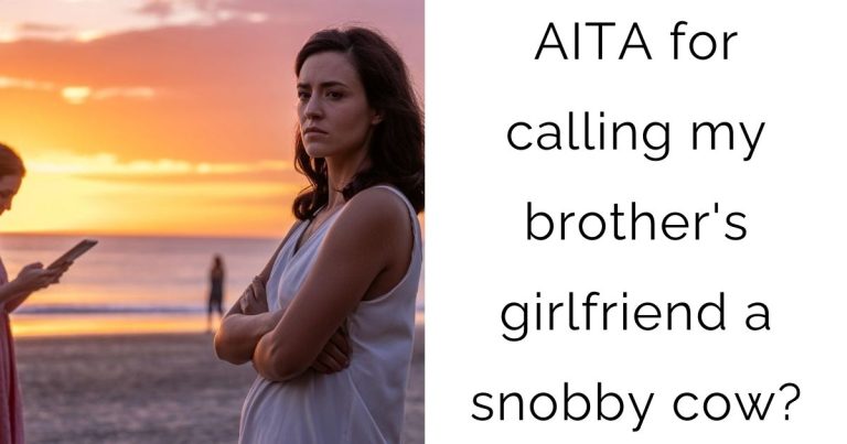 AITA for calling my brother’s GF a snobby cow?