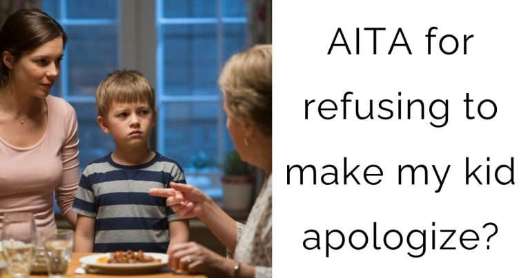 AITA for refusing to make my kid apologize?