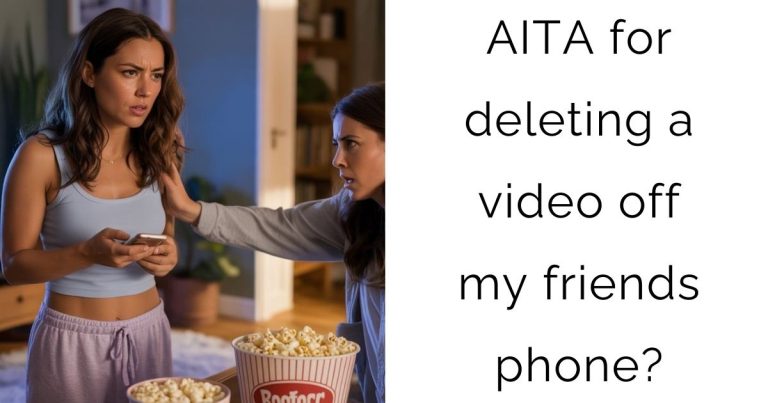 AITA for deleting a video off my friends phone?
