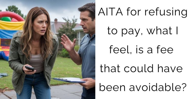 AITA for refusing to pay, what I feel, is a fee that could have been avoidable?