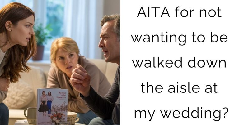 AITA for not wanting to be walked down the aisle at my wedding?