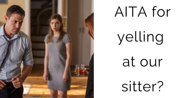 AITA for yelling at our sitter?