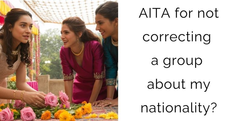 AITA for not correcting a group about my nationality?