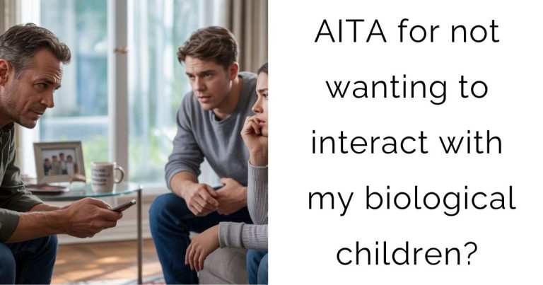 AITA for not wanting to interact with my biological children?