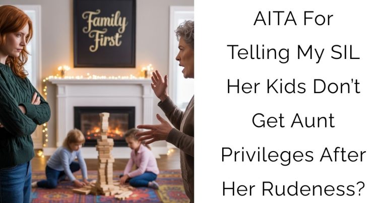 AITA For Telling My SIL Her Kids Don’t Get Aunt Privileges After Her Rudeness?