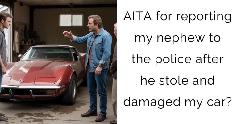 AITA for reporting my nephew to the police after he stole and damaged my car?