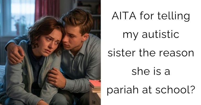 AITA for telling my autistic sister the reason she is a pariah at school?