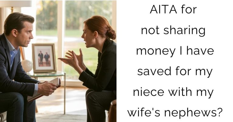 AITA for not sharing money I have saved for my niece with my wife’s nephews?