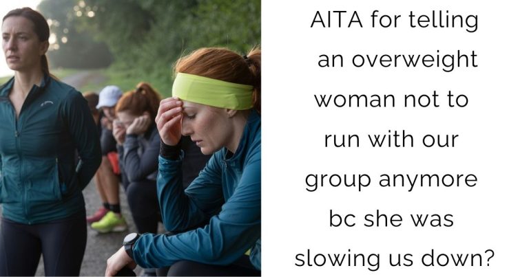 AITA for telling an overweight woman not to run with our group anymore bc she was slowing us down?