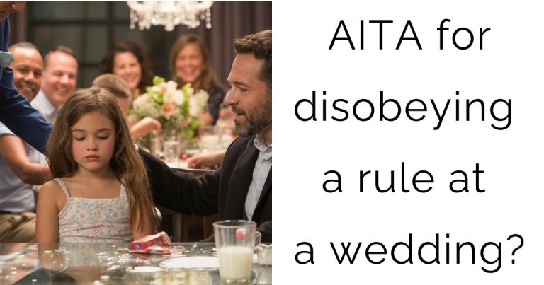 AITA for disobeying a rule at a wedding?