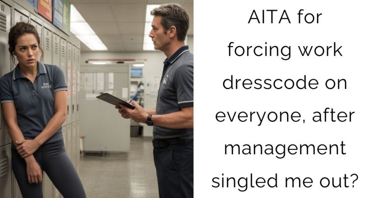 AITA for forcing work dresscode on everyone, after management singled me out?