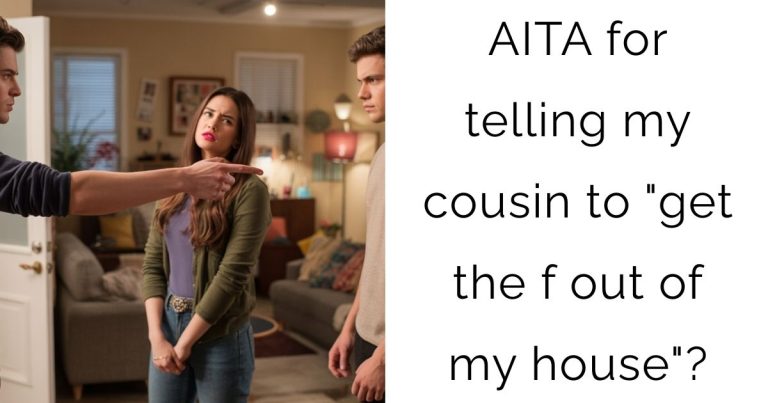 AITA for telling my cousin to “get the f out of my house”?
