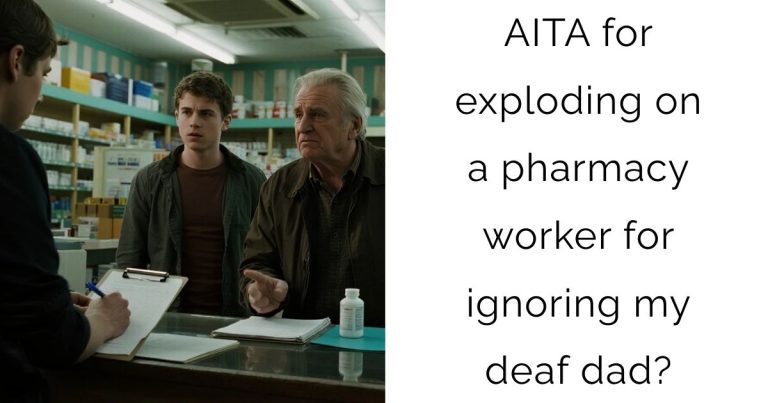 AITA for exploding on a pharmacy worker for ignoring my deaf dad?