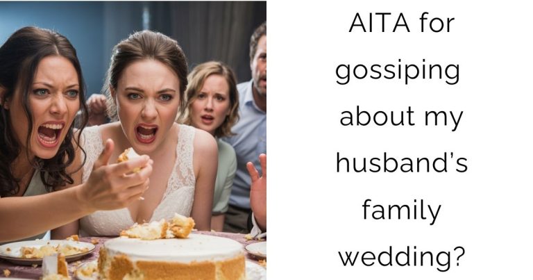 AITA for gossiping about my husband’s family wedding?