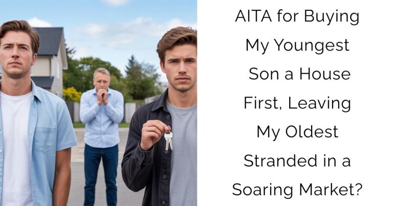 AITA for Buying My Youngest Son a House First, Leaving My Oldest Stranded in a Soaring Market?