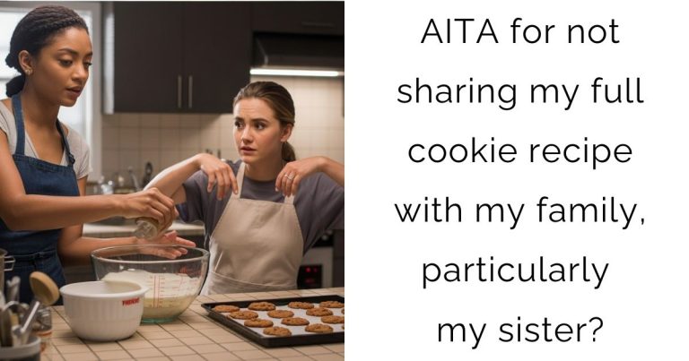 AITA for not sharing my full cookie recipe with my family, particularly my sister?