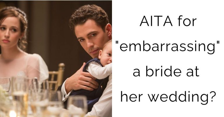 AITA for “embarrassing” a bride at her wedding?