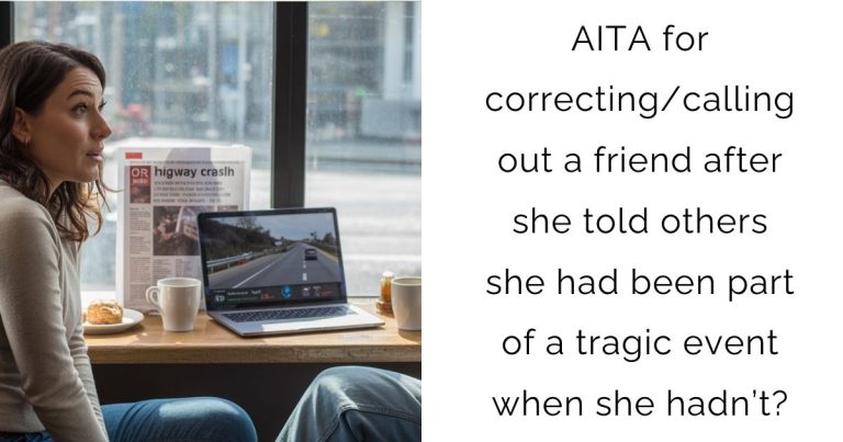 AITA for correcting/calling out a friend after she told others she had been part of a tragic event when she hadn’t?