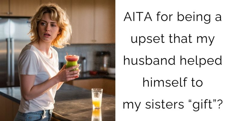AITA for being a upset that my husband helped himself to my sisters “gift”?