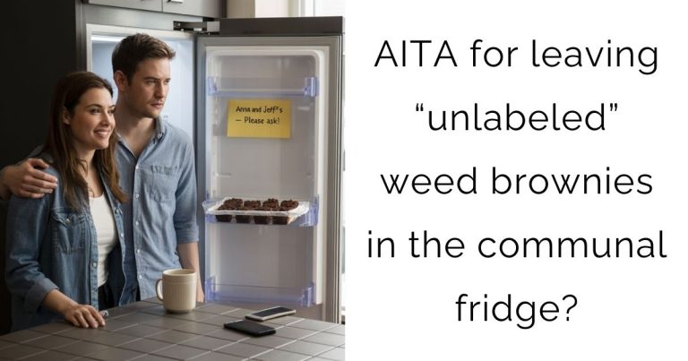 AITA for leaving “unlabeled” weed brownies in the communal fridge?