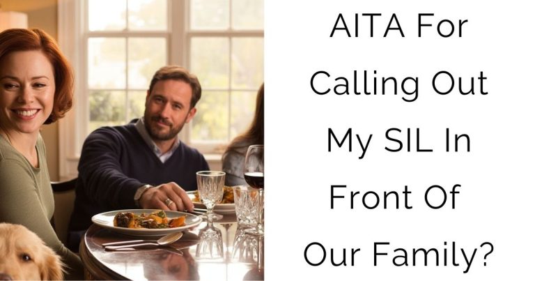 AITA For Calling Out My SIL In Front Of Our Family?