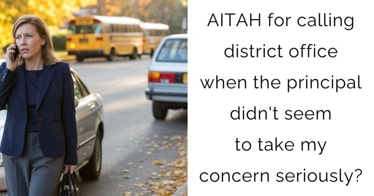 AITAH for calling district office when the principal didn’t seem to take my concern seriously?