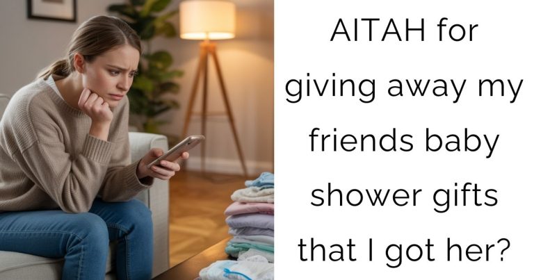 AITAH for giving away my friends baby shower gifts that I got her?