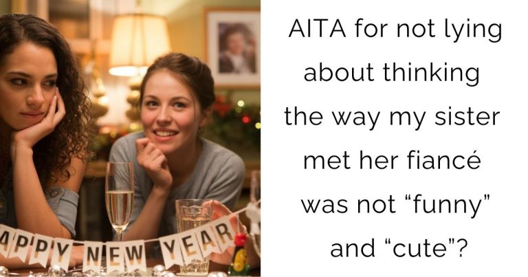 AITA for not lying about thinking the way my sister met her fiancé was not “funny” and “cute”?