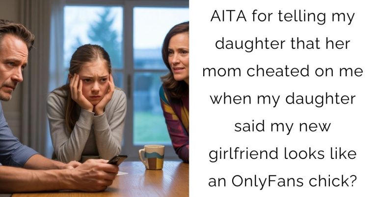 AITA for telling my daughter that her mom cheated on me when my daughter said my new girlfriend looks like an OnlyFans chick?